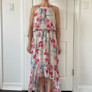 Elle by Kohl's High Low Floral Ruffle Maxi Dress